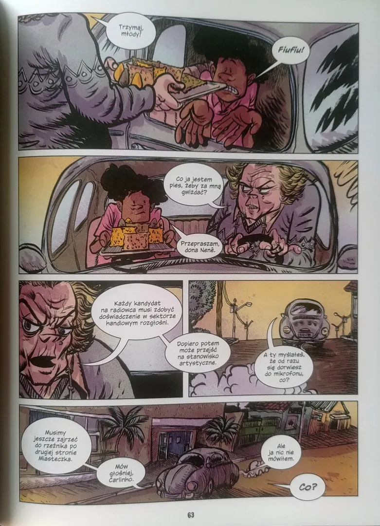 strona komiksu „Małe miasteczko”