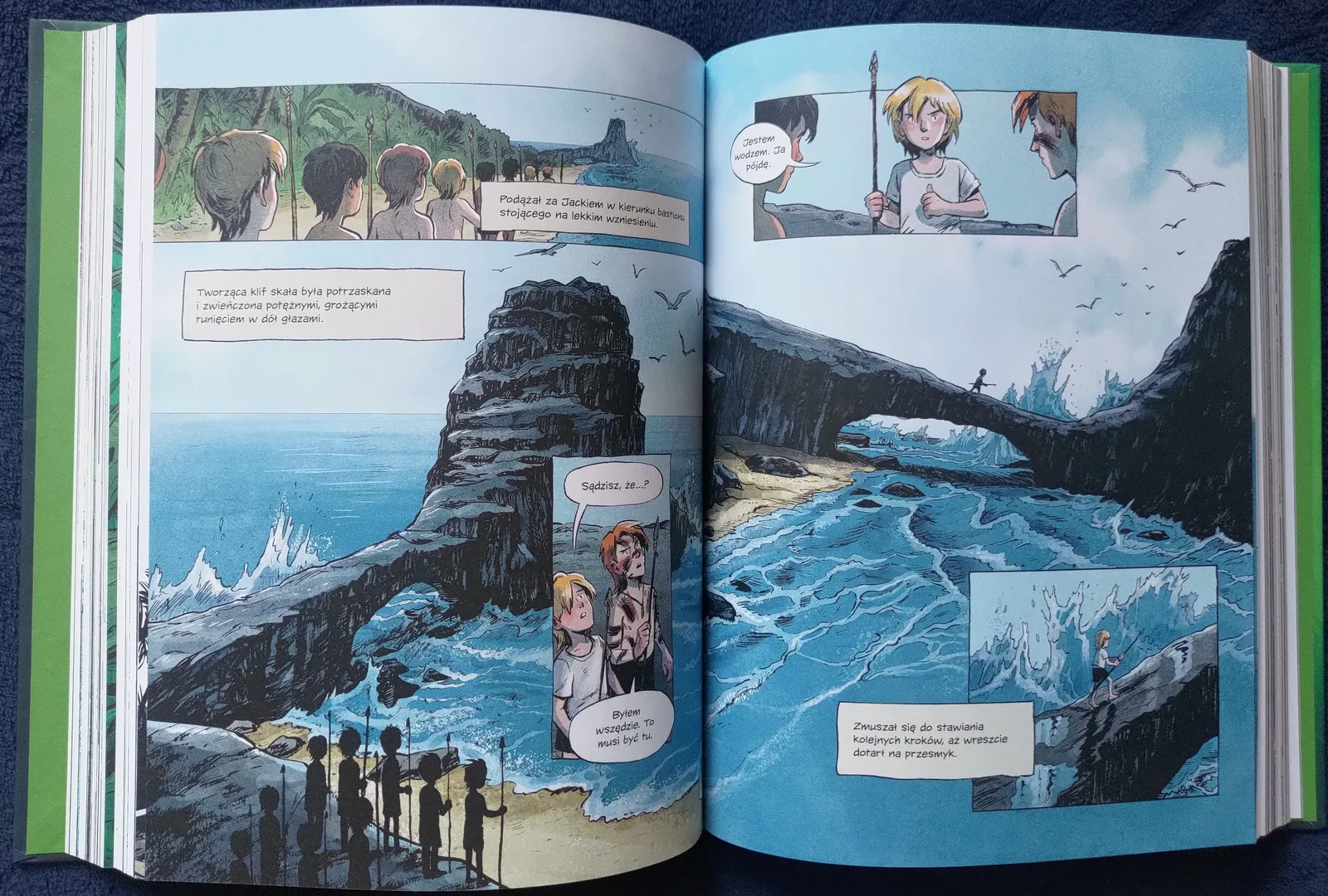 strona komiksu "Władca much"