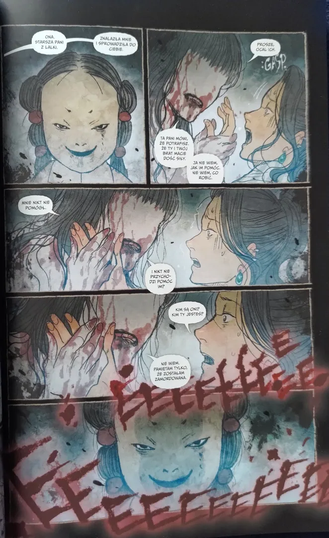 strona komiksu „Pożeracze Nocy. Tom 2. Jej mali żniwiarze”