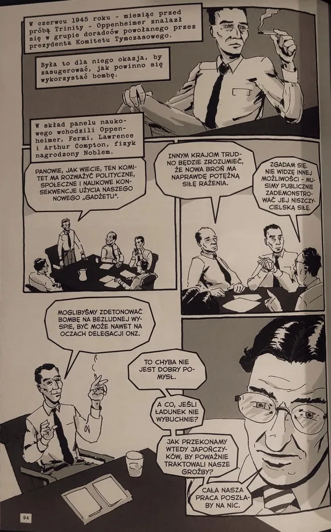 komiksu "Trinity. Historia bomby, która zmieniła losy świat"