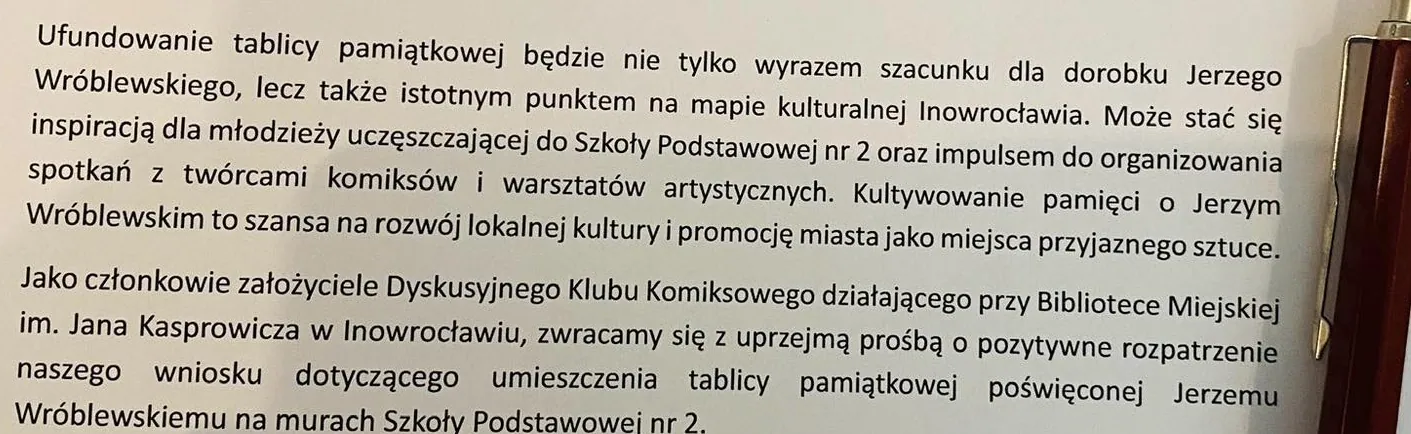 Chcą tablicy pamiątkowej poświęconej Jerzemu Wróblewskiemu