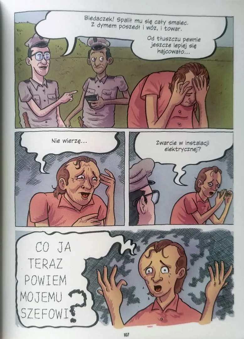 strona komiksu „Małe miasteczko”