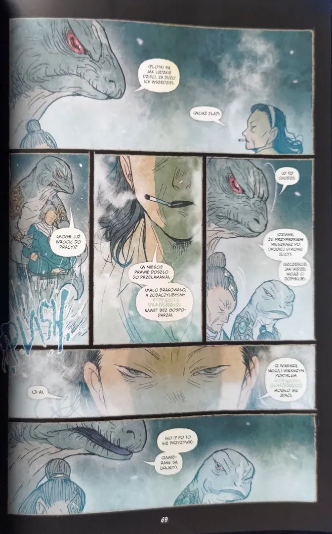 strona komiksu „Pożeracze Nocy. Tom 2. Jej mali żniwiarze”