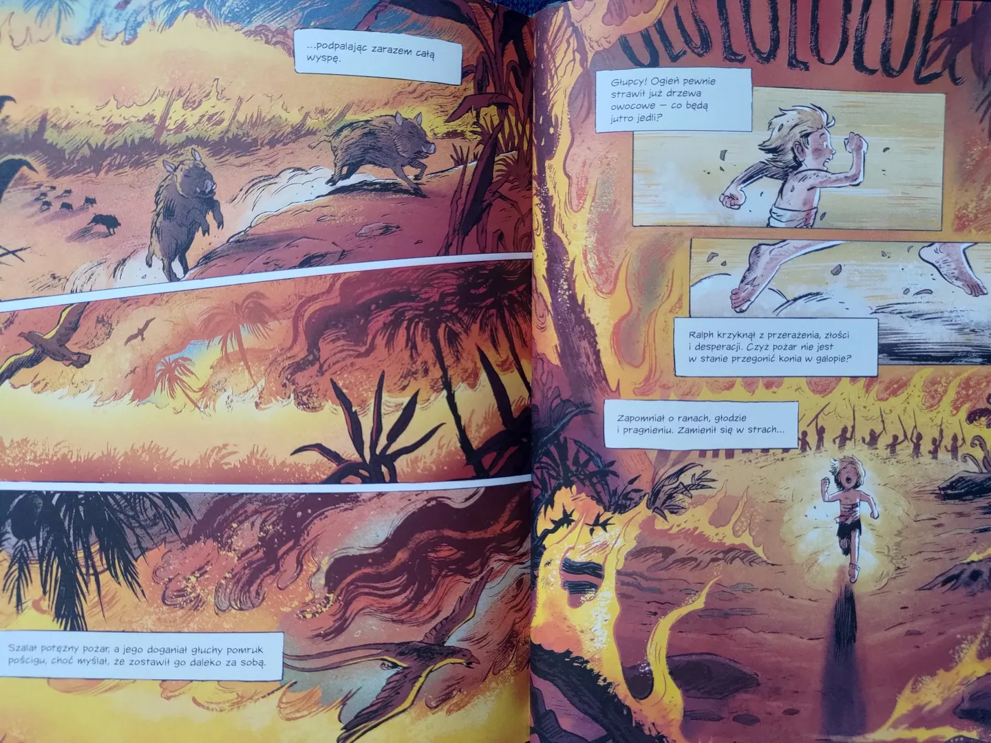 strona komiksu "Władca much"