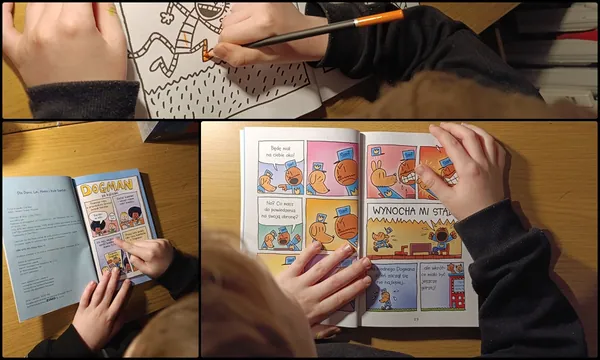 Pierwszy komiks mojego syna? Dog man!
