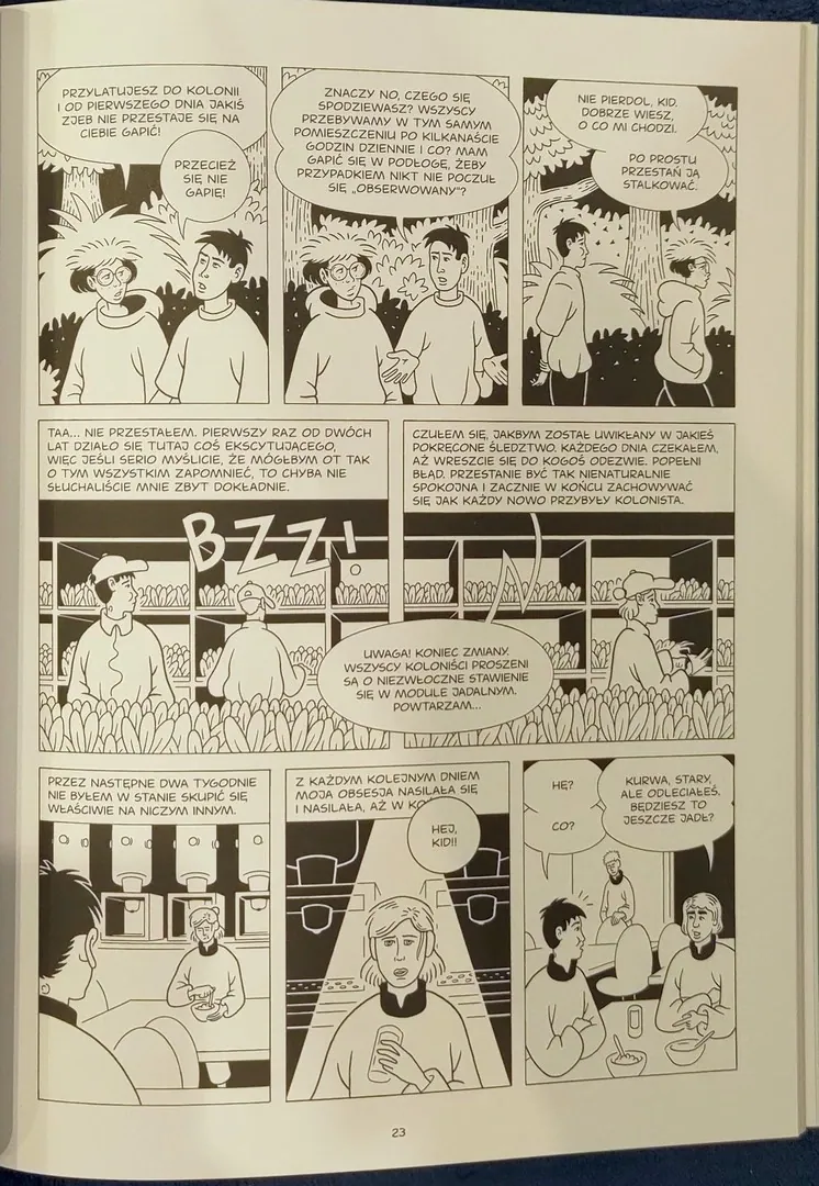 strona komiksu „Nawet nas tu nie ma”