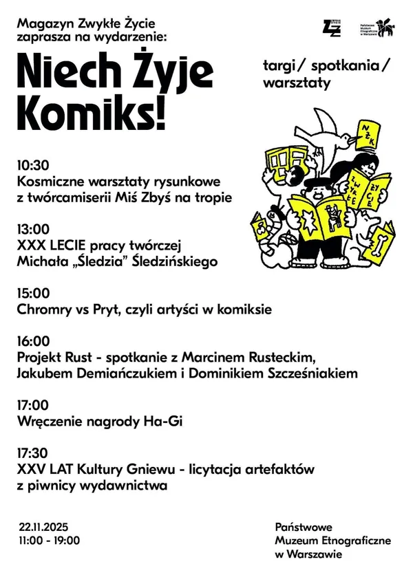 Niech Żyje Komiks! Targi, warsztaty i licytacja skarbów w Warszawie